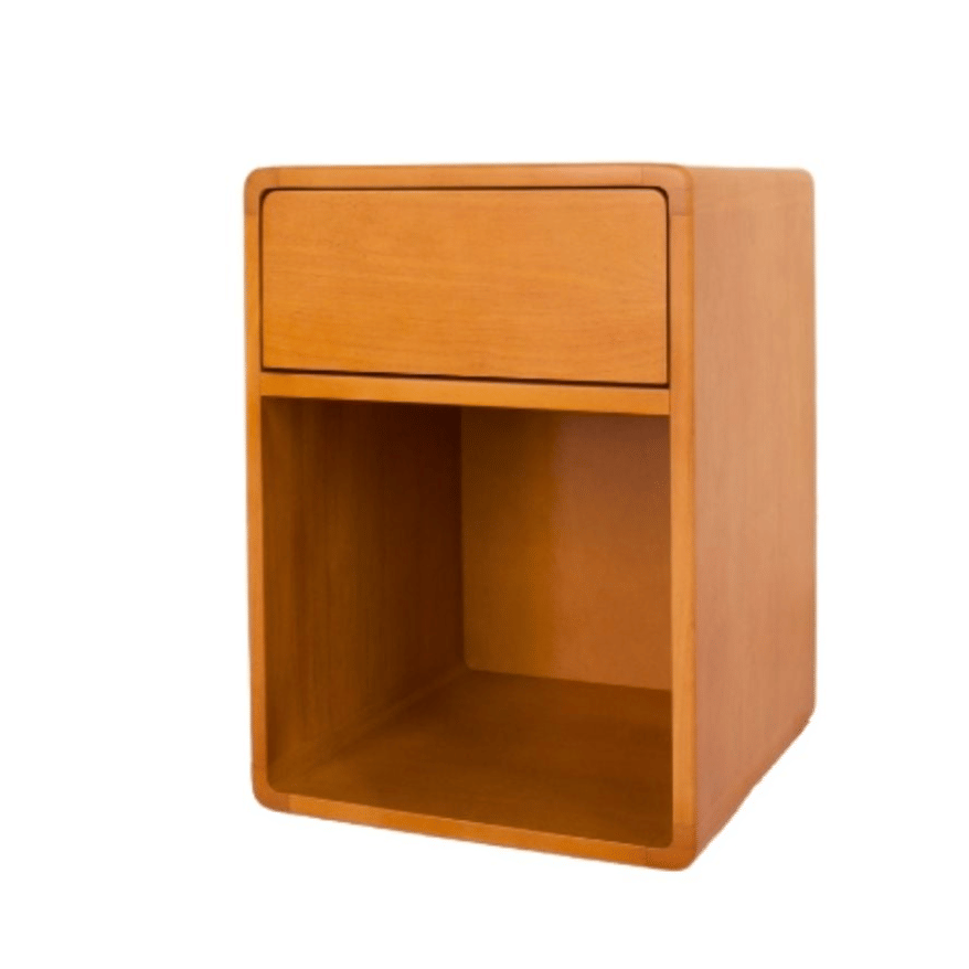 ตู้ลิ้นชักข้างเตียงไม้ยางพารา MAAI DESIGN รุ่น UNERU SIDE TABLE สีโอ๊ค_0